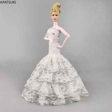 Weiß Silber Hochzeitskleid