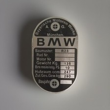 Data Plate id for BMW R23 R 23