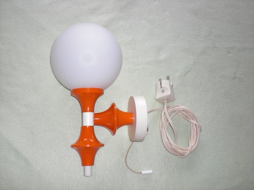 Kugellampe glas weiß orange - kugellampe,