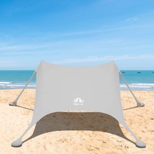 Strandzelt Sonnenschutz mit Sandbeutel Sonnensegel für den Strand UV-Schutz 50+