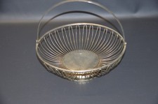 Vintage Drahtschale Metall Silberfarben 50er Jahre Design Ø 24 cm Obstkorb