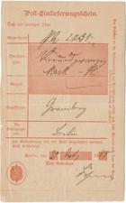 Apolda Einlieferungsschein