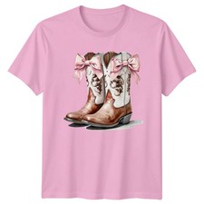 Cowboystiefel Rosa Schleife
