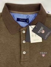 GANT Langarm Polo Herren Braun