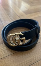 Gucci Dünner Gürtel Schwarz