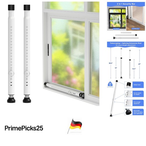 Sicherungsstange 120cm 2er set - 2er,