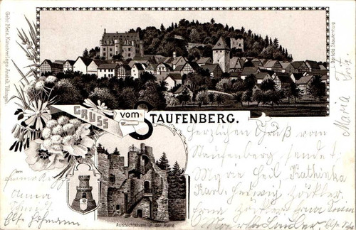 Litho gruss aus staufenberg - aus,