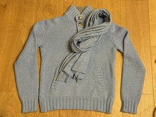 Brunello Cucinelli Kaschmir Pullover (Stehkragen), Hellblau – Größe D-40
