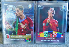 Topps Mourinho Euro 2024 Cristiano Ronaldo 2 verschiedene Karten RAR Selten