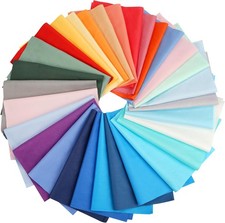 30 Stück Baumwollstoff Patchwork, 20cm x 25cm Einfarbige Quadrate, Buntes 