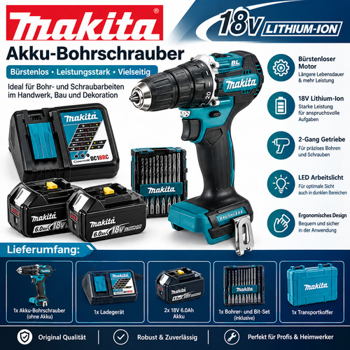 Makita 18v akku bohrschrauber - makita,