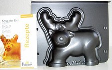 Backform in 3D-Optik/Vollbackform "ELCH" - Knut der Elch (antihaft)