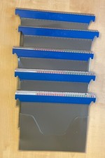 5 Stück Optiplan Reise- Büro Kunststoff Hängeregister Hängemappe Pflegemappen A5