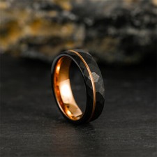 6mm Schwarzer Wolfram Ring