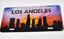 California Los Angeles Skyline USA Nummernschild License Plate Deko Blechschild