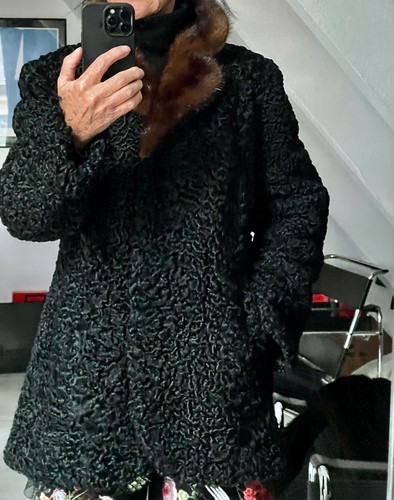 Persianer jacke mit nerzkragen - persianer,