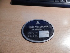 Altes Aluminium Schild  VEB
