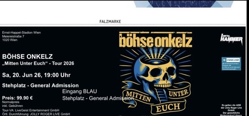 Böhse onkelz tickets - onkelz,