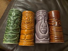 Keramik Tiki Tassen x 4