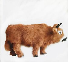 Ochse stehend, Krippenfigur - 28 cm lang, 14 cm hoch Echtfell Naturfell