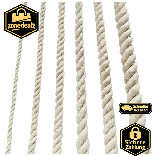 Baumwollkordel 4mm 10m - , dickes