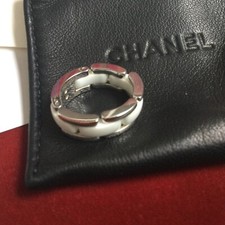 Chanel Ring Ultra 750 Weißgold weiß Keramik Gr. 52 Flex Bar Paris UNGETRAGEN