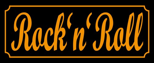 Blechschild 27x10 rock - 27x10, roll