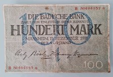 Alte Deutsche Geldschein 100 Mark Von 1918