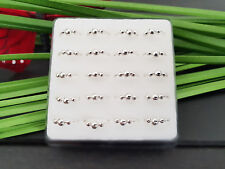 925 Echt Silber Gold Nasenpiercing Nasenstecker Nasenring Stecker Piercing Ring 