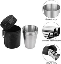 Edelstahl becher 12stk schnaps - becher,