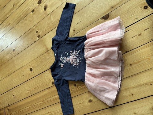 Kleid blau rosa ballerina - kleid,
