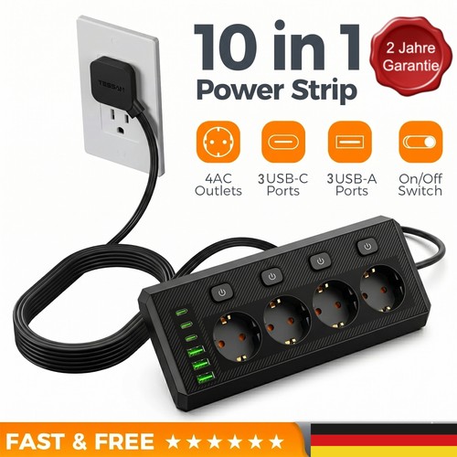 Steckdosenleiste mit 6usb - mit,