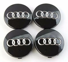 4X 60mm Schwarz Nabendeckel