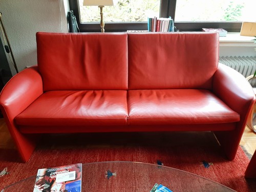 Rote ledercouch sitzer von - rote,
