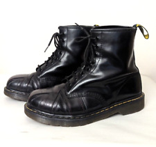 DR. MARTENS BOOTS GR 42 UNION JACK BLACK STIEFEL SCHWARZ 8-loch DOC SCHUHE F2503