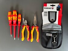 Wera Schraubendreher  VDE Wiha Seitenschneider Flachrundzange Parat Tasche Set