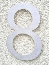 Hausnummer 8 Edelstahl H30cm