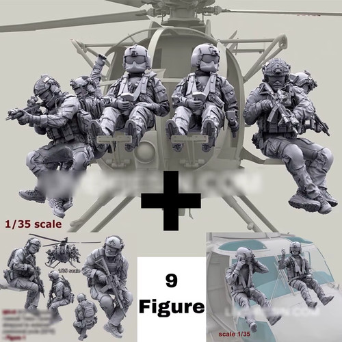 Resin helicopter crew - 1:35,