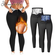 Damen Sauna Jogginghose Sporthose Fitness Body Shaper Thermo Sweat Leggings Gym