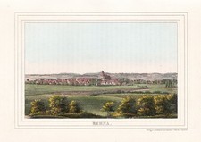 Rehna Gesamtansicht Mecklenburg-Vorpommern Lithographie Lisch