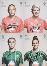 4 Autogrammkarten SV Werder