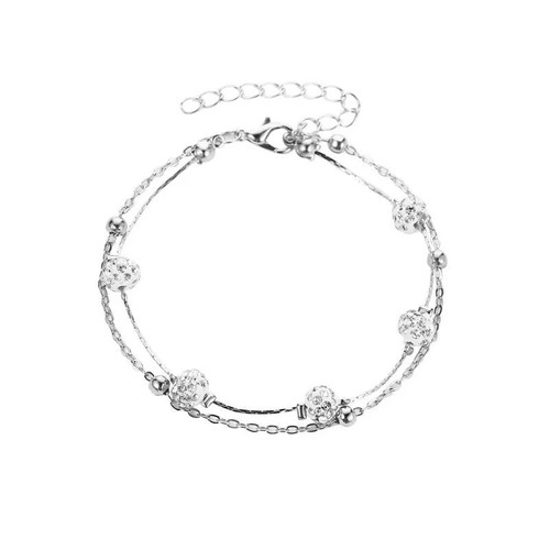 Damen fußkette silber - silber, gold