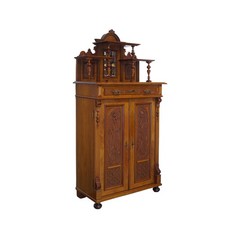 Vertiko mit Aufsatz Schrank Highboard Historismus Nussbaum B: 103 cm -11748-