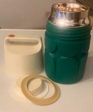 Isolier- Topf für Speisen Durotherm- Glas Rotpunkt  mit Löffel 875ml Grün Ecru