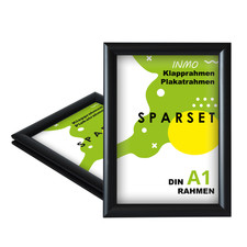 Edele schwarze ALU KLAPPRAHMEN