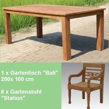 Gartenmöbel Garten Essgruppe Set Sitzgruppe Teakmöbel Massivholz Teak Tisch Stuh