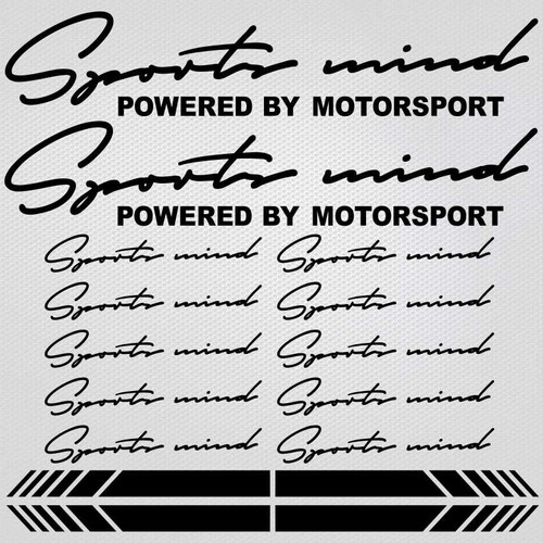 Sports mind aufkleber powered - aufkleber,
