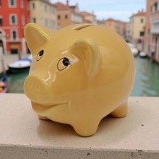 Sparschwein gelbe Keramik