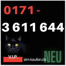 Prepaid SIM- Karte Telekom Magenta Rufnummer NEU Nummer Guth. 10€ 0171 611644444