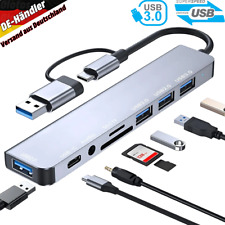 USB 3.0 Hub Verteiler Splitter Adapter USB C 8 IN 2 für Notebook Handy Laptop PC